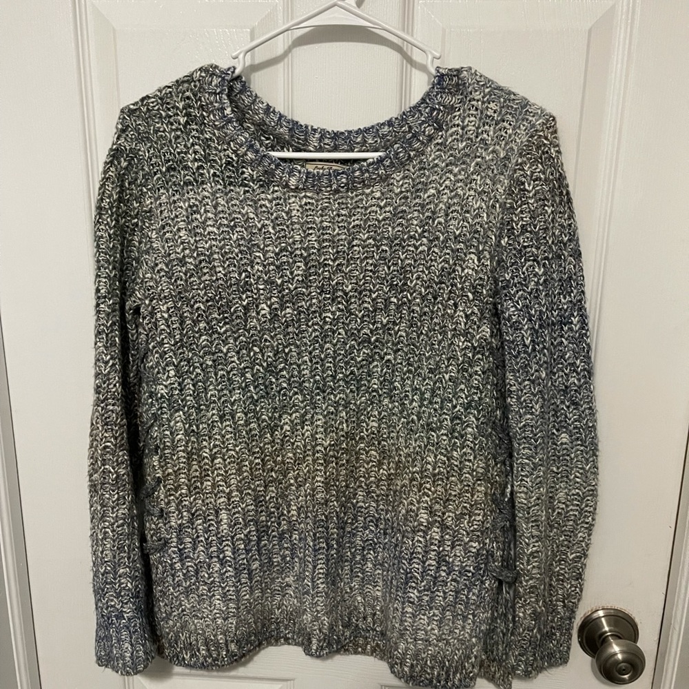 Lucky Brand Large Knit MultiColored Crew Neck Sweater Women's S